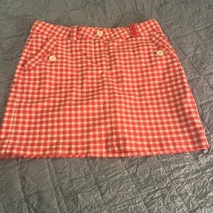 Nike Golf Pink/White gingham golf/pickleball skirt.  Girls XL